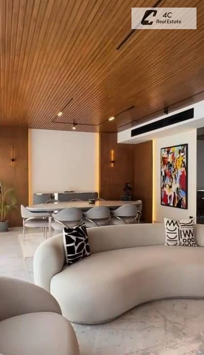 Apartment 205 m fully finished and furnished for sale Under market price  ready to move very prime location view landscape in Lakeview residence New C