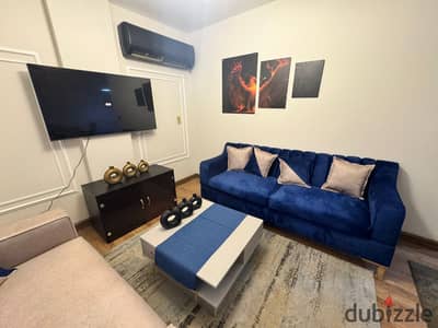 Furnished apartment for rent in Al Rehab, near the central area, club, and services. Special finishing.