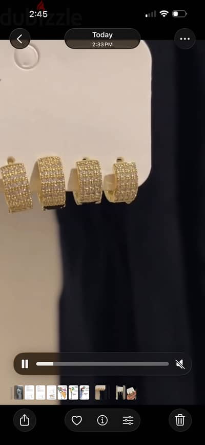 Gold earrings