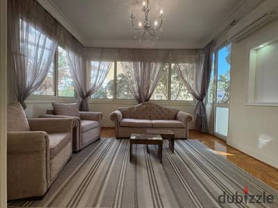 Fully furnished modern apartment for rent in Degla Maadi, featuring 3 comfortable bedrooms, 3 spacious reception areas, and 2 bathrooms. The apartment offers a stylish modern design, quality finishing, and a quiet prime location, making it an ideal choice