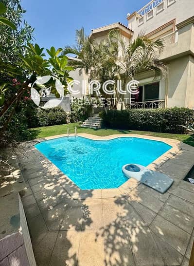 الترا سوبر لوكس فيلا ستاندالون ٦٢٠م مفروشة ببرايفت بول للإيجار في قطامية هيلز Katameya Hills القاهرة الجديدة New Cairo بالقرب من الجامعة الامريكية AUC