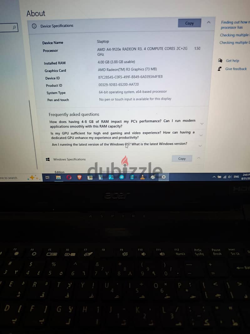 لاب توب Acer Aspire 3 11