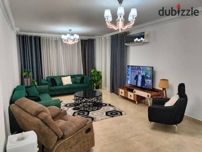Apartment for rent furnished in the latest phases of Madinaty B12 - towards the north - with a distinctive view of Wide Garden View - and near the service area of the phase - area 140 meters