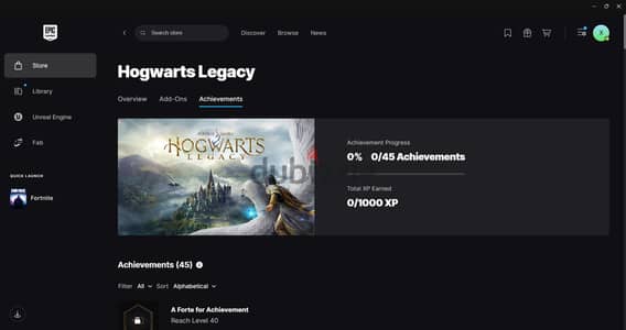 Epic games account.