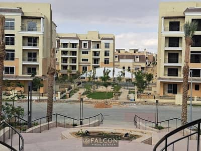 water feature view apartment for sale in 12yr installment sarai next to madinaty and patio oro and AUC new cairo and palm hills