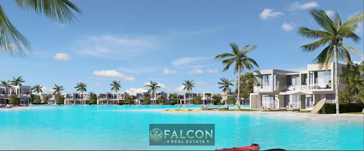 panoramic lagoon view finished with acs villa twin house for sale in 9yr installment azha near modon and fouka bay and mountain view