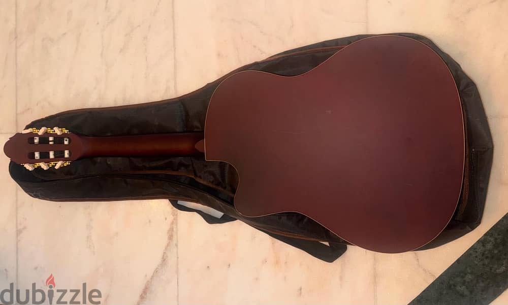 6-String Acoustic Guitar with Protective Carrying Case – Brown 1