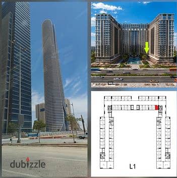 Administrative office for sale in the MU7 district of the New Administrative Capital, overlooking the Iconic Tower; available with a down payment of 1