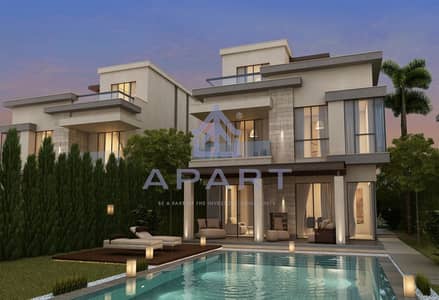 فيلا 410 متر في El Patio Townside بجوار النادي، 4 غرف نوم + غرفة مكتب + غرفة ناني، 3 حمامات وأسانسير، على بُعد 3 دقائق من AUC