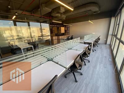 Fully finished administrative office ready for delivery for rent with an area of 114 sqm inside Mivida Business Park, Fifth Settlement, New Cairo