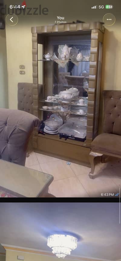 سفره كامله 6 كراسي و نيش و انتريه مودرن  15000 نهاي الاثنين