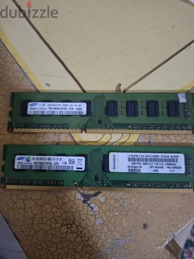 ٤جيجا رامات ddr3 قطعتين ٢و٢  سامسونج