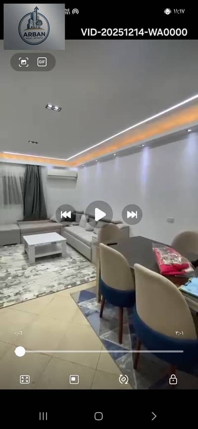 For rent furnished hotel apartment in Zahra Al-Maadi, Darna Towers on Al-Saada Street next to Carrefour, restaurants, global brands, and main roads