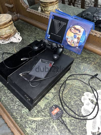 Ps4 500gb +1tb hard + games and controller