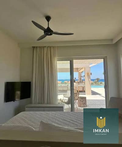 Chalet for sale directly on the beach with a down payment of 450,000 in New Alamein. Fully finished, Glee Village, next to the Latin Quarter and Mazar