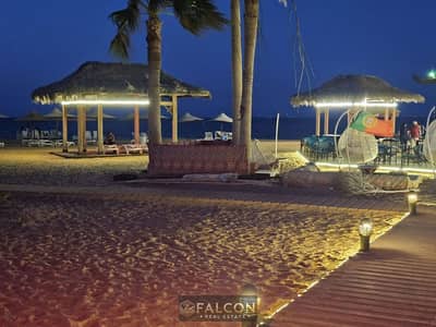 Ground floor chalet with garden for sale with a 40% discount, ready for viewing, in Blue Blue Village, Ain Sokhna, minutes from Telal, Porto