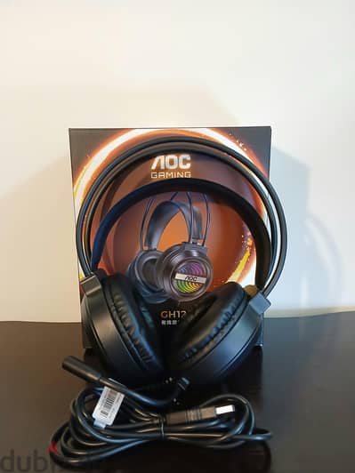 AOC GH120 Gaming سماعه هيدفون جديده زيرو