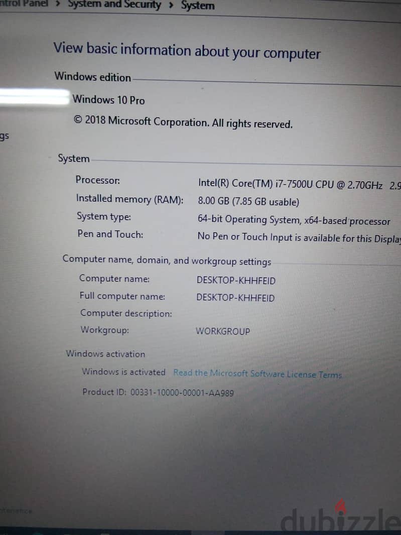 لاب توب hp 1