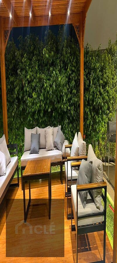 Luxury Twin villa, furnished with the finest furniture & latest appliances, for rent at the lowest price in Hyde Park . Features include an elevator .