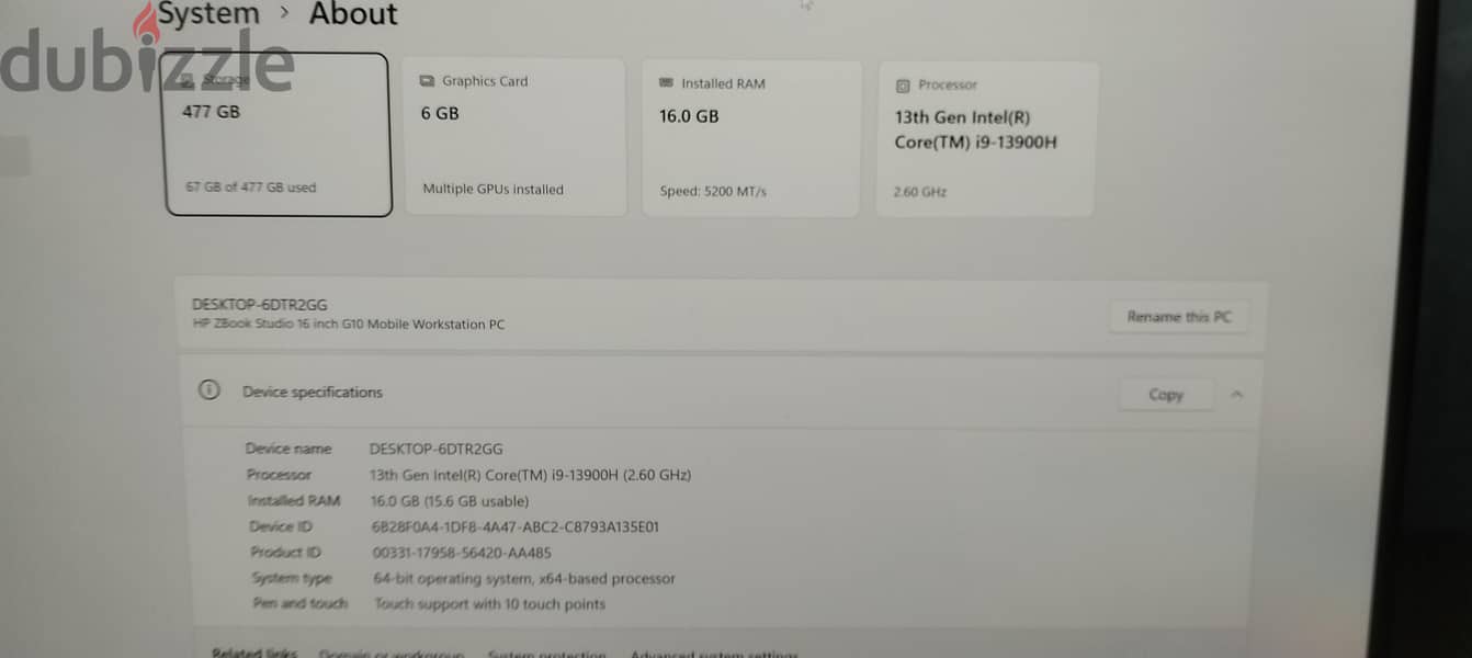 HP Zbook Studio 16 G10 Touch OLED 12