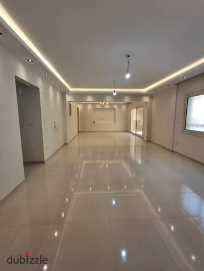 Apartment 280 meters for rent in the Fifth Settlement, the second district, ground floor with a 200-meter garden, first residence next to all services