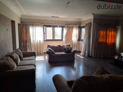 Apartment for rent in the heart of Maadi, a very upscale and quiet location, fifth floor, elevator, 3 bedrooms, 2 of which have closets, and 2 bathrooms. Ready kitchen, natural gas, reception area with entrance, and 5 HP air conditioning. The apartment is fully air-conditioned, close to the Corniche of Maadi, the Sadat Academy, and the Maadi Military Hospital. Elegant entrance.