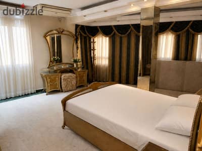 In a prime location in Heliopolis, New Cairo, next to Heliopolis Metro and Al-Hegaz Square, a furnished, air-conditioned apartment of 180m, with a very distinctive front, close to transportation and services, suitable for upscale living and comfortable accommodation.