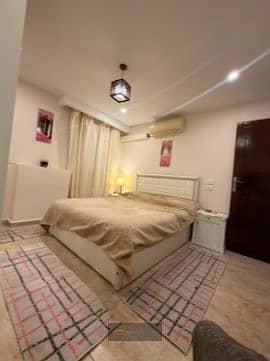 Penthouse for rent in the ninth neighborhood, Sheikh Zayed, fully furnished, distinguished roof unit, first occupancy in an exceptional location on the Dahshour link and near the tourist walkway behind Hadhramaut