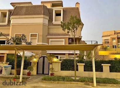 For quick sale: Villa at the price of an apartment in Sarai Compound, directly on the Suez Road, walled with Madinaty, ready for viewing, prime locati