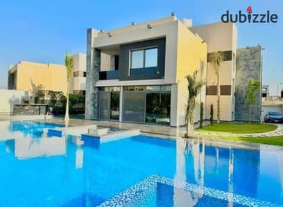 Receive a fully finished independent villa immediately in New Cairo next to AUC | Private swimming pool