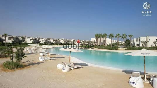 Invest now with Al Rajhi Group a two-bedroom chalet with a private beach on the lagoon in Ras El Hekma near Madinat and Samar North Coast resorts