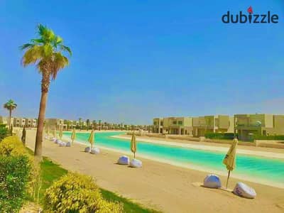 Highest rental yield in Ras El Hekma Ground floor chalet with garden and private beach on the lagoon. Prime location next to Seazen Marbay La Vista