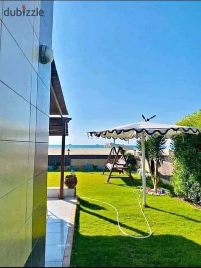 Corner villa with private pool, panoramic sea view, hotel finishing for sale in the North Coast minutes from South Med and Ghazala