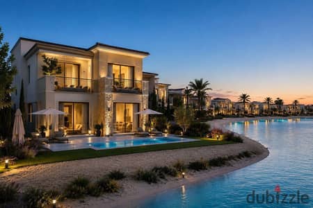 enjoy a full sea view from the ground floor with 4 million down payment own a villa with a private pool in Marsa Baghosh near La Vista Silver Sands