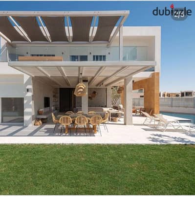 4 million down payment, 300m from the sea villa with private pool fantastic view hacienda near Ramla Fukabay Waterway Modon and Summer