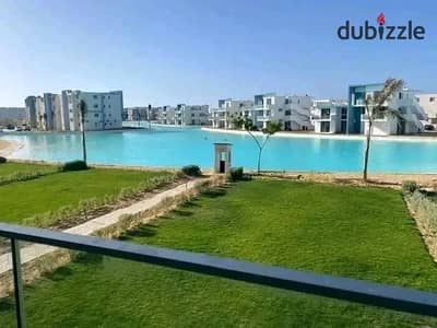 For sale at the best price in Silver Sands a luxury chalet with a direct lagoon view near La Vista and Marina Baghosh Hacienda minutes from Ramla.