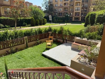 3-bed corner ground-floor apartment with private garden & entrance in the New Capita near Scene 7 Scenario Oia Green River 15-year installments