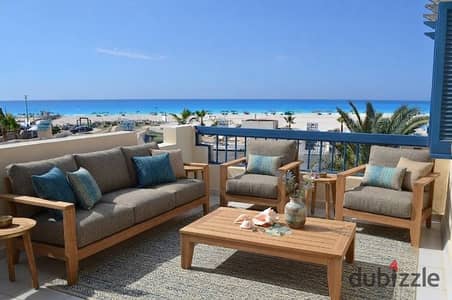 Chalet 200m from the sea  fully finished with kitchen & ACs, installment plan + limited-time discount for sale in North Coast Ras El Hekma near La