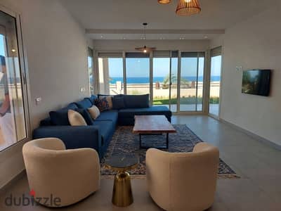 First-row lagoon chalet in a prime North Coast location Fully finished with ACs Near Silver Sands Almaza Bay Marsa Baghush Summer & Beit El Bahr