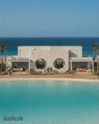 Twin House Villa double view for inspection now on the North Coast in the Mad with convenient installment, fully finished for sale in Ras Al Hikma near Azha, Modon, and Ougami