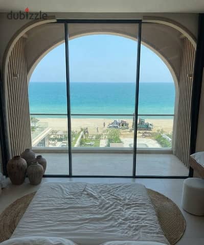 Luxury 3 bedroom chalet directly on the sea in Ras El Hekma Bay fully finished with ACs in phase Wadi Yam near Fouka Bay Caesars and Ramp For sale