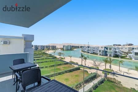 شالية 3 غرف كورنر double view صف اول علي لاجون fully finished للبيع بالتقسيط في الساحل الشمالي بالقرب من ازها و نايا وذا مد وسيلفر ساندس ولافيستا