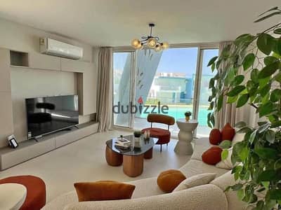 Sea-view chalet for sale in a prime North Coast location with flexible installment plans in Ras El Hekma  near Marseilia La Vista Koun June Sodic