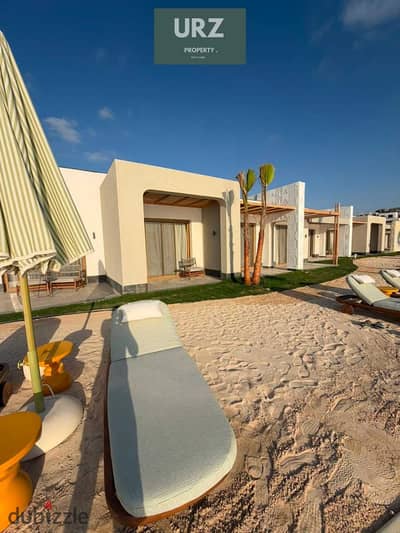 1BR cabana for sale first-row lagoon front luxury hotel finishing + ACs 8year installments in Silver Sands near Almaza Bay Beit El Bahr & Marsa B