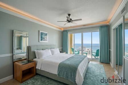 Panoramic sea view and first row on lagoon own chalet with direct sea view luxury hotel finishes with ACs in North Coast next to The Waterway Soul