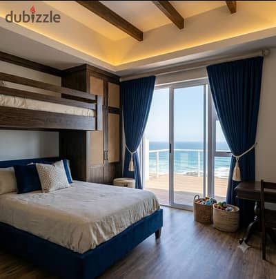 With 40 discount hotel apartment 1.5 million down payment in most prestigious North Coast village mins from D Bay Southmed Amwaj next to Soul Emaar