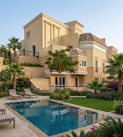 Villa for sale Sarai Mostakbal City 12-year installments next Privado Madinaty The Spine Towers mins Haptown Hassan Allam Aliva Mostakbal City