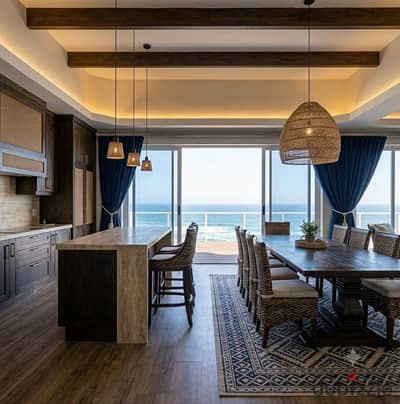 With enchanting direct sea view from all sides own chalet in village connecting Ras El Hekma and Sidi Abdel Rahman directly on Dabaa Road
