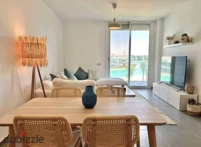 For sale on Crystal Lagoon, first row fully finished chalet Cali Coast next to Modon and Dose near Lavista Salt