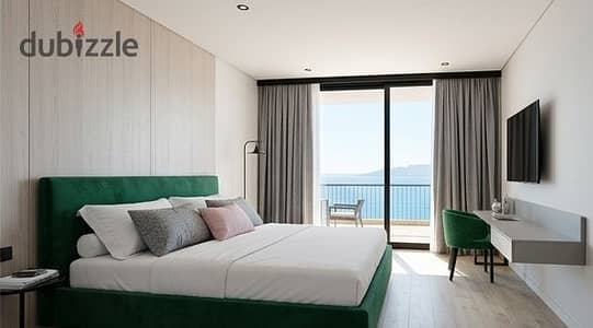 Chalet with direct view of best beach in North Coast ULTRA SUPER LUX finished with ACs near SeaZen Amwaj LVLS Mountain View mins June Sodic Gaia